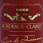 Bordeaux Clairet Cave de Quinsac